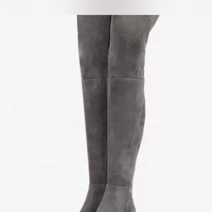 Chic Gray Over the Knee Boots